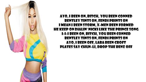 Chun Li Nicki Minaj Lyrics Youtube