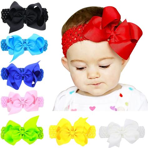 Naturalwell Baby Hair Bow Ribbon Flower Headband Infant Girls Ribbon