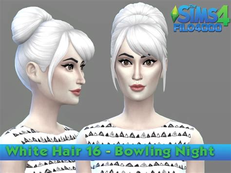 Sims 4 Hairs The Sims Resource White Hair Recolor 16 By Filo4000