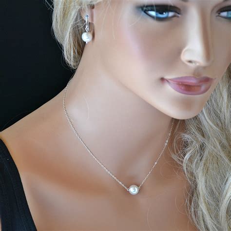 single pearl necklace bridesmaid t single pearl necklace etsy