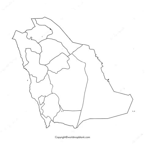 Saudi Arabia Map Outline Free Blank Vector Map Webvectormaps Images