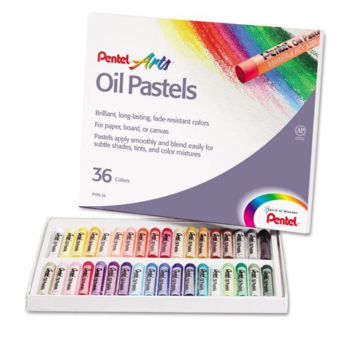 Pentel Oil Pastel Set With Carrying Case36 Colors 36set