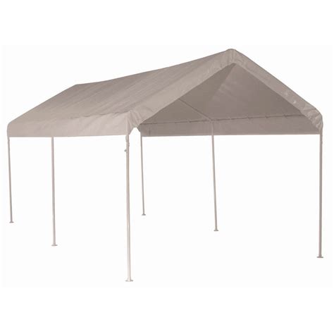 Carport/canopy has sidewalls and a zipper entryway that can easily be rolled up and left open. 10 Ft. x 20 Ft. Portable Car Canopy