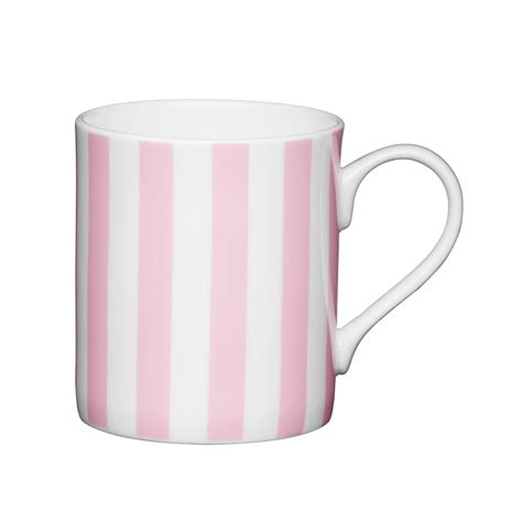 Espresso Mug 1 X 80ml Pink Stripe Espresso Mug Ceramic The Big