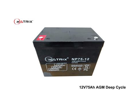 75AH AGM Deep Cycle Battery 12V - Matrix Battery Canada