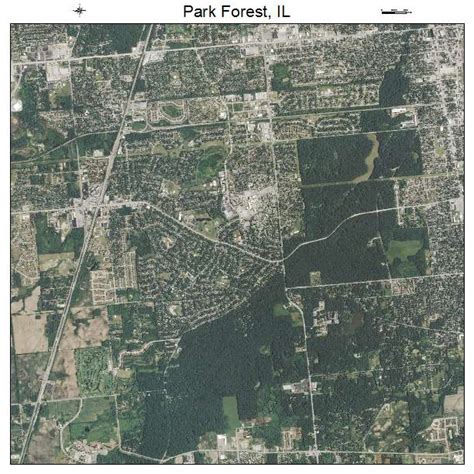 Aerial Photography Map Of Park Forest Il Illinois