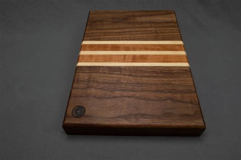 Maple Cutting Board With Cherry And Walnut Accents Kitchen And Dining