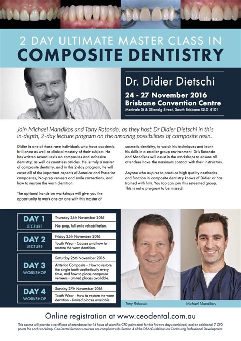 Ultimate Master Class In Composite Dentistry Lecture And Sunday