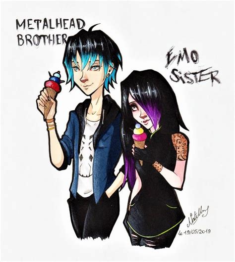 metalhead brother and emo sister miraculous by lgdcnatacha on deviantart fan art metalhead