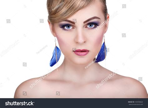 Closeup Portrait Sexy Whiteheaded Young Woman Stock Photo 165958622