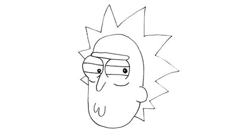 How To Draw Rick From Rick And Morty Really Easy Draw