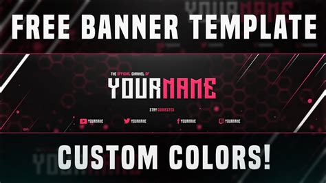 Download over 301 free banner templates! (BEST) FREE YouTube Banner Template 2015 - Custom Colors ...
