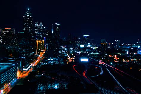 Free Download 4k Wallpaper City Light In Night Background Dark Sky Hd