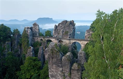 Bastei Bridge In The Saxon Switzerland National Park Germany Pics