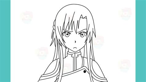 How To Draw Asuna From Sword Art Online Step By Step Drawing Youtube