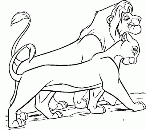 Simba And Nala Coloring Pages Coloring Home