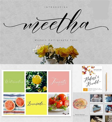 Meetha Script Is Modern Calligraphy Script Font This Is A Beautiful