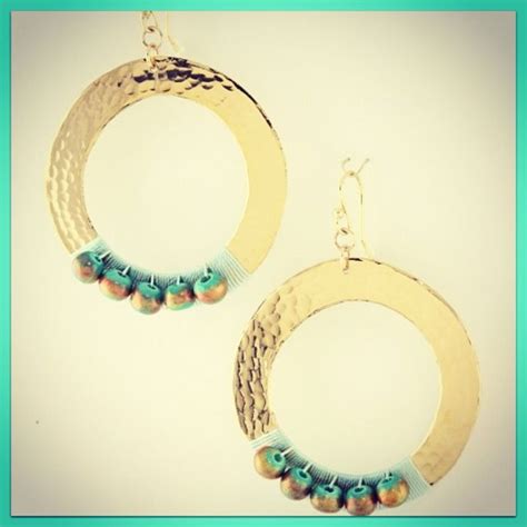 Gold Turquoise Hoop Earrings Turquoise Hoop Earrings Turquoise