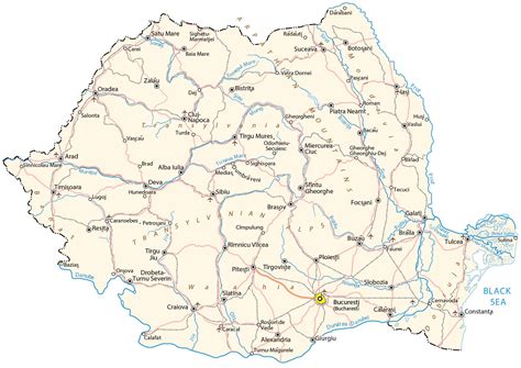 Map Of Romania Cities And Roads Gis Geography