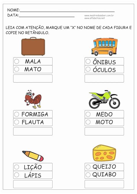 Atividades Leitura 1 Ano