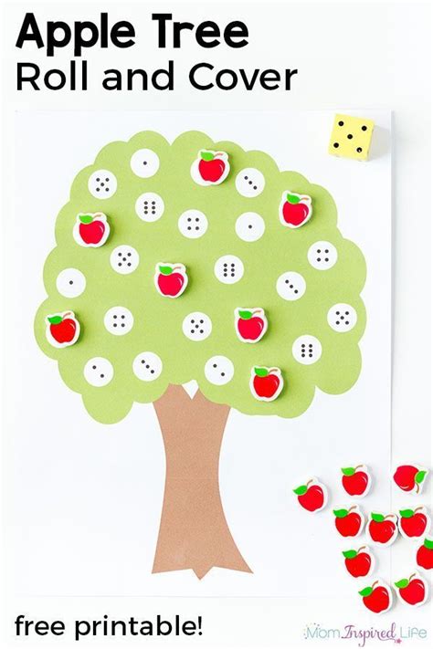 Apple Tree Number Matching Roll And Cover Game A Fun Hands On Way For