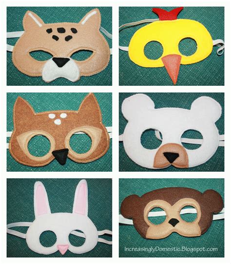 Increasingly Domestic Handmade Felt Animal Masks