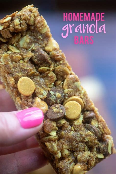 Gluten free & diabetic friendly do you have picky family members? These homemade granola bars are studded with chocolate and peanut butter. Soft, chewy, and so ...