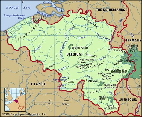 Belgium Relief Map
