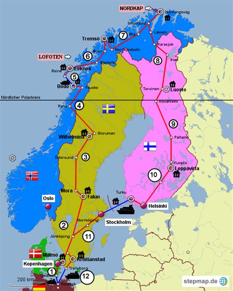 Stepmap Skandinavien 8a Landkarte Für Europa