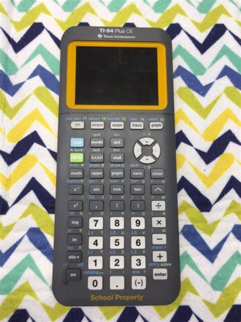 Texas Instruments Ti 84 Plus Ce School Edition Calculator Yellow No Cover Ebay