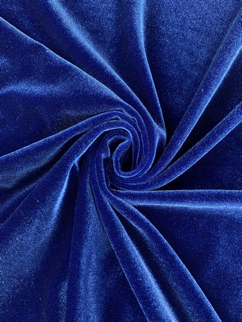 Polyester Stretch Velvet Royal Blue Artofit