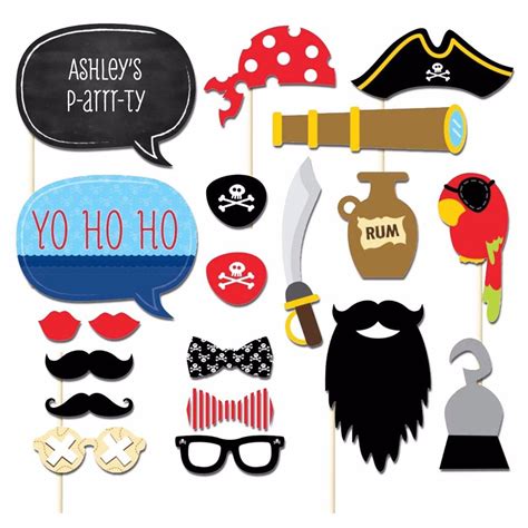 20 X Pirate Photo Booth Props Kits Photo Props Birthday Party Kids