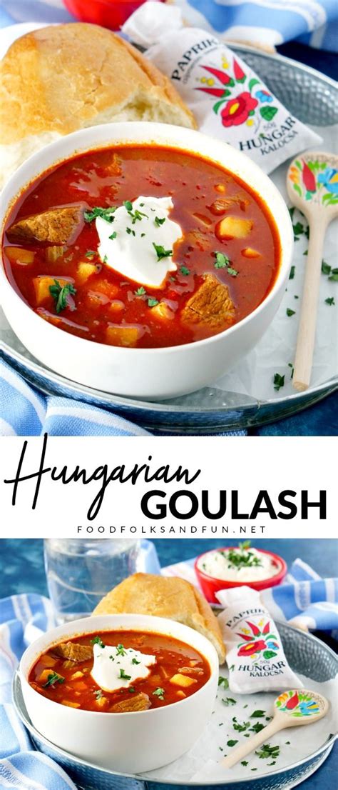 An easy crockpot recipe that's comfort in a bowl. Easy Hungarian Goulash | Vegetable soup recipes, Entree ...