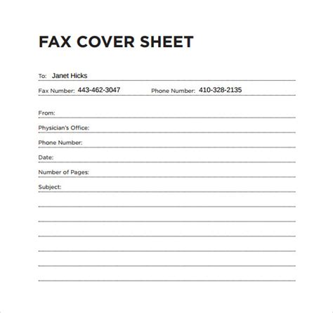 Free 8 Sample Office Fax Cover Sheet Templates In Pdf Ms Word