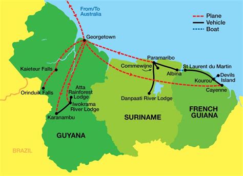 Guyana Suriname And French Guiana November 2024 Blue Dot Travel