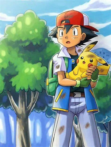 How To Draw Pokemon Ash And Pikachu At How To Draw
