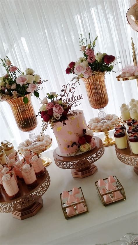 Fabulous Pink And Gold 30th Birthday Party Dessert Table By Creme Co