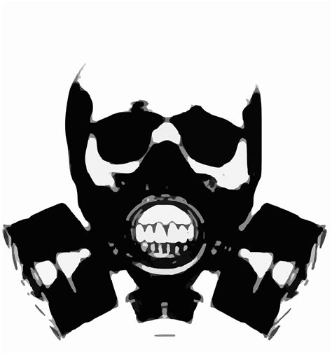 Gas Mask Silhouette Skull Free Svg Vector Cut File
