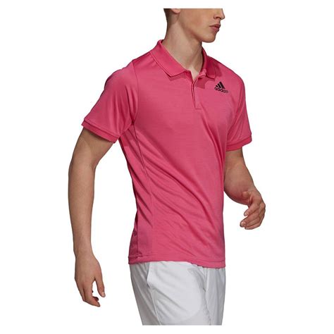 Adidas Men`s Freelift Tennis Polo Pink And Black