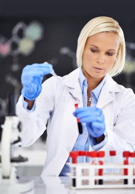 Advancing Medical Research Shot Of A Female Scientist At Work Stock