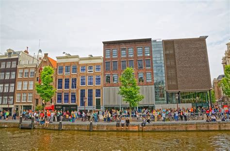 Casa De Amsterdam Anne Frank En La Calle Prinsengracht Imagen Editorial