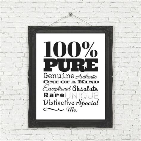 100 Pure Genuine Authentic Me Instant Download Poster Etsy Art