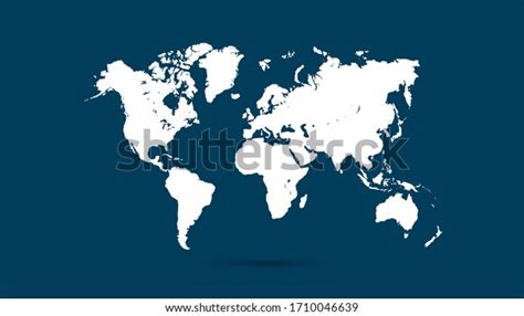 World Map Blue Vector Modern Stock Vector Royalty Free 1710046639
