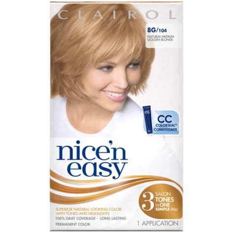 Clairol Nice N Easy 8g Natural Medium Golden Blonde Hair Color Kit 1 Ct Ralphs