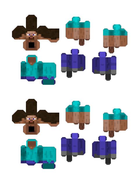 Papercraft Minecraft Herobrine Papercraft