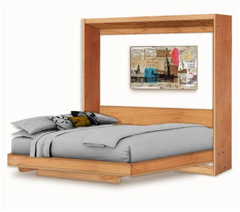 Murphy Horizontal Queen Wall Bed Plans With Table Design Etsy