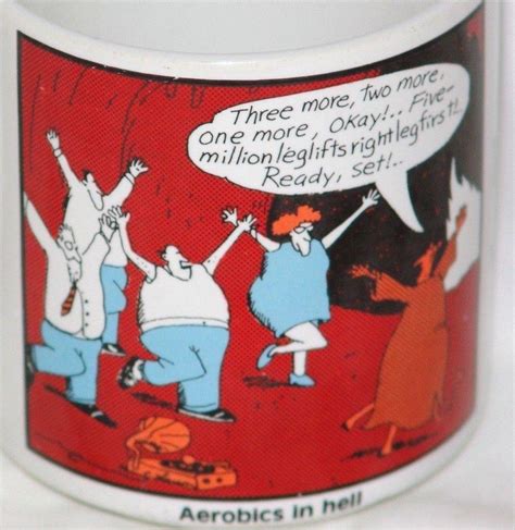 Aerobics In Hell The Far Side Gary Larson 1984 Vintage Coffee Mug Cup