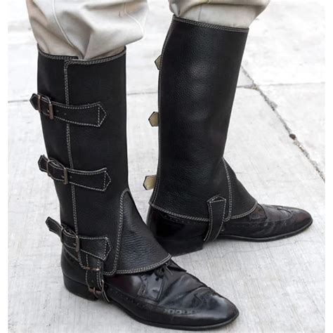 Medieval Armor Half Chaps Leather Gaiter Viking Scout Messenger Hiking