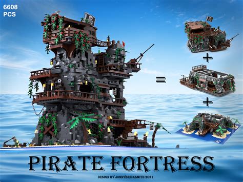 Lego Moc Pirate Fortress By Jonnybricksmith Rebrickable Build With Lego