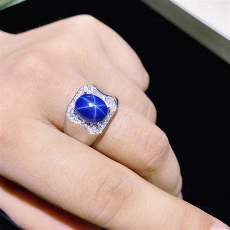 Real Blue Sapphire Ring Mens Lemuel Atwood